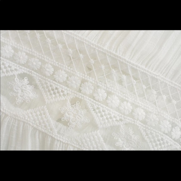 Black Maxi Kimono CoverUp Linen Cotton Lace - Picture 14 of 14